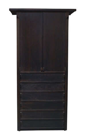 
	
		Ronald Carter (1926-2013), a dark stained Mahogany Tallboy from the 'Whitney Range'...
