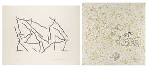 
	
		Harold Cohen, 
		British 1928-2016- 
		 
		First Folio F, 1965; and Untitled, 1972; 
		 
		