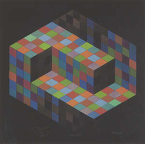 
	
		Victor Vasarely, 
		French/Hungarian 1908-1997-  
		 
		Gesalt, 1971; 
		 
		offset...