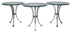 RTO Attributed to Maison JansenThree side tables, by repute from the Hotel Waldorf Astoria, New...