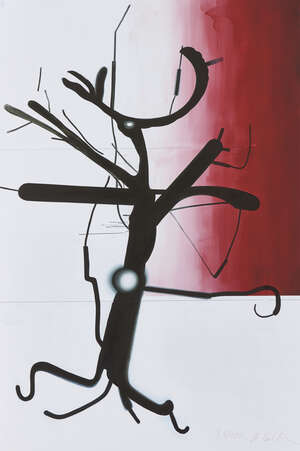 
	
		Albert Oehlen,
		German b.1954-
		 
		Baum, 2014;
		 
		giclée in colours on wove, after...
