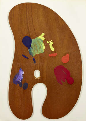 
	
		Jim Dine,
		American b.1935-
		 
		Palette I, 1969;
		 
		painted wood multiple in...