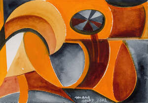 
	
		Maro Gorky, 
		
		American b.1943- 
		 
		
		Waiting for the green line, 2002; 
		 
		