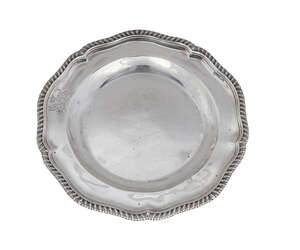 
	
		A George II silver side plate, London c.1754, Edward Wakelin,  with shaped gadrooned...