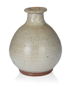 
	
		Bernard Leach (1887-1979), 
		 
		Mottled grey ovoid vase, circa 1960, 
		Glazed...