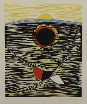 
	
		Sir Terry Frost RA, 
		British 1915-2003- 
		 
		Untitled 02, from Trewellard Suns...