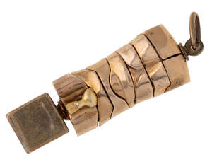 
	
		 A Beryllium bronze 'Micro David-off' pendant, by Miguel Berrocal, 
		composed of...