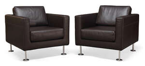 
	
		Jasper Morrison (British B.1959) a pair of 'Park' armchairs for Vitra  
		c.2000, each...