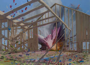 Ben Grasso, American b.1979- Actual Things, 2007;
oil on canvas, signed and dated on the reverse...