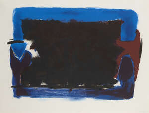 
	
		Trevor Bell,
		British 1930-2017-
		 
		Clamp Image with Black, 1982;
		 
		lithograph...