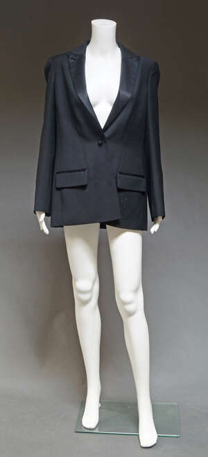 
	
		Diane von Furstenberg, a black wool and silk jacket, labelled size 6, together with a...