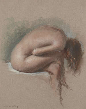 
	
		Harry Holland, 
		British b.1941 - 
		 
		Female Nude, Crouching, c.1998; 
		 
		pastel...