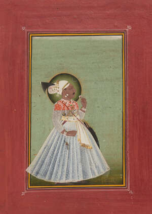
	
		Portrait of Rawat Jai Singh of Sangramgarh (r. 1621-67AD.), Mewar, Rajasthan, 19th...