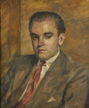 
	
		Kenneth Green, 
		British 1905-1986-
		 
		Portrait of the actor Elwyn Brook...