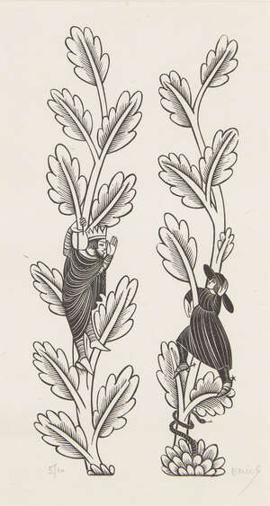 
	
		Eric Gill ARA,
		British 1882-1940-
		 
		Border from The Canterbury Tales, c.1930;...