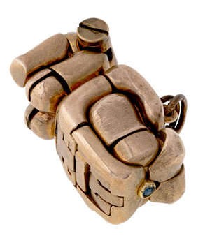 
	
		A beryllium  bronze 'Micromaria pendant, by Miguel Berrocal, composed of multiple...
