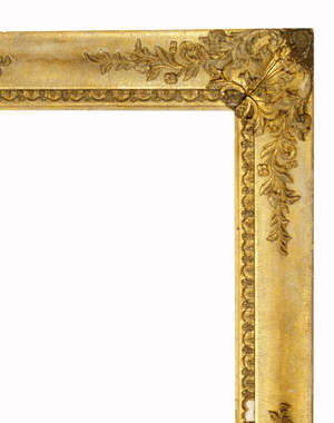 
	
		An English Gilded Composition Lawrence Style Frame, mid 19th century, with cavetto sight,...