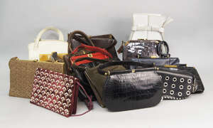 
	
		A collection of seventeen various handbags, mid to late 20th century (17)

	

