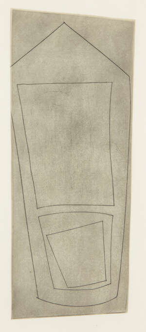 
	
		Ben Nicholson OM,
		British 1894-1982-
		 
		Single Turkish Form and Squares [Lafranca...