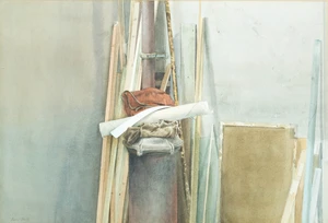 David Tindle RA, British b.1932 - Stove, 1975; watercolour on paper, signed lower left 'David Tindle', titled and dated to label on the reverse 'Stove 1975'