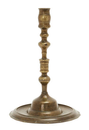 
	
		An Ottoman spun brass candlestick, Turkey, 17th century, 
		made in two sections, on...