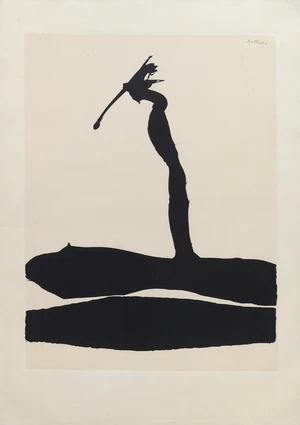 Robert Motherwell,&nbsp;American 1915-1991,&nbsp;Plate 4, from the Africa Suite, 1970;&nbsp;screenprint on wove,&nbsp;an...