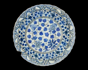 An impressively large blue and white pottery dish,&nbsp;Safavid Iran, second half 17th century,&nbsp;
On...