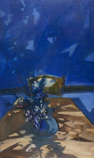 
	
		Edward Middleditch RA, 
		British 1923-1987 - 
		&nbsp;
		Flowers in a Blue Courtyard, 1957;...