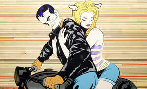 
	
		D*Face,
		British b.1973-
		 
		Going Everywhere Fast, 2014;
		 
		stencil print in...