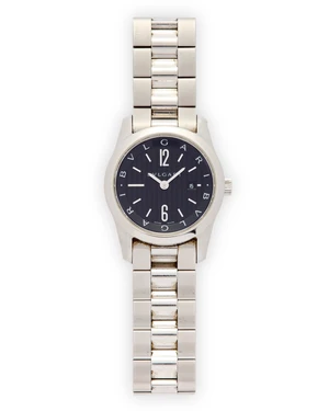 Bulgari. A stainless steel quartz calendar bracelet watch&nbsp;Solotempo, Reference ST30S, Case...