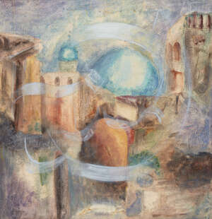 
	
		Mohamed Al Mahdi (Iraqi, b. 1976), Turath (Heritage), 1996, acrylic on canvas, exhibition...