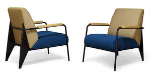 
	
		After Jean Prouvé (French 1901-1984), a pair of 'Salon' armchairs for Vitra  
		c.2010,...