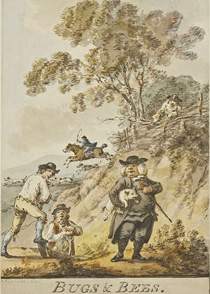 
	
		Julius Caesar Ibbetson, 
		 
		British 1759-1817- 
		 
		'Bugs & Bees.'; and 'Beetles...