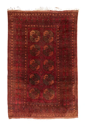 A Persian Tekke carpet, third quarter 20th century, the central field with ten gull medallions,...