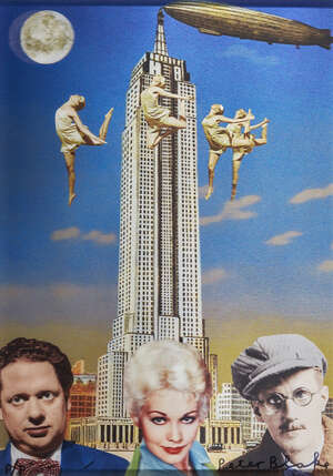 
	
		Sir Peter Blake CBE RDI RA, 
		British b.1932-
		 
		Dylan Thomas, Kim Novak and James...