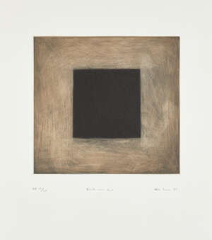 
	
		Alan Green, 
		British, 1932-2003- 
		 
		Black over Red, 1982; 
		 
		etching in...
