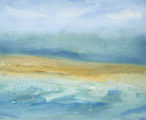
	
		Oona Campbell, 
		British b.1967-
		 
		Coastal Sands; 
		 
		oils on board, a pair,...