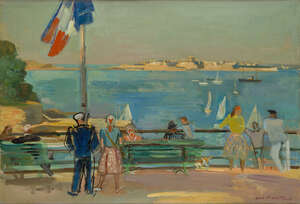 
	
		André Planson, 
		 
		French 1898-1981- 
		 
		 
		En l'Promenade, 1946; 
		 
		 
		
