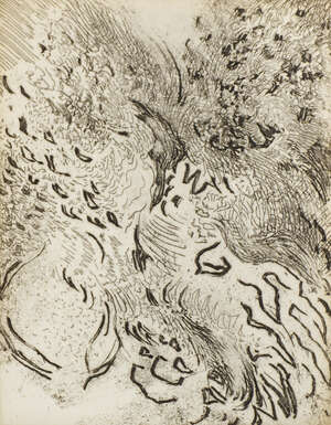 
	
		John Hubbard, British b.1931- "Water Currents" 1980; etching, signed and numbered 8/250 in...