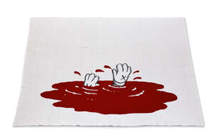 
	
		KAWS, 
		American b.1974- 
		 
		Blanket (Red), 2019; 
		 
		100% cashmere blanket in...