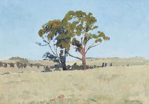 
	
		Sir Charles Lloyd Jones, 
		Australian 1878-1958- 
		
		 
		 
		Blue Morning; 