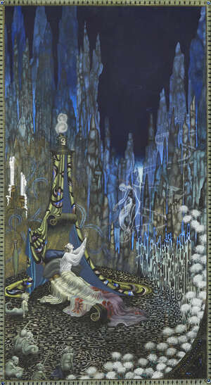 
	
		Elizabeth M. Craig, 
		British 1893-1968- 
		 
		Woman in a bedchamber with an...