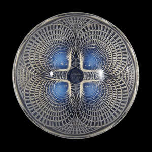 
	
		René Lalique (1860-1945), an opalescent glass finger bowl
		Coquilles No.5, No.3204,...