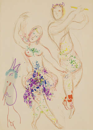 
	
		Marc Chagall, 
		Russian/French 1887-1985- 
		 
		Dessins et Aquarelles pour Le...