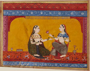 
	
		The opening folio of a Rasamanjari of Daruja Khan, Deccan, Aurangabad, dated 1650, opaque...