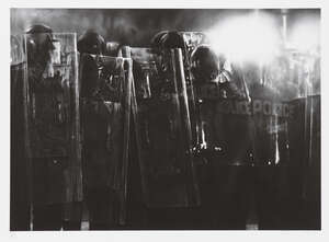 
	
		Robert Longo,
		American b.1953-
		 
		Untitled (Riot Cops), 2017;
		 
		ditone print on...