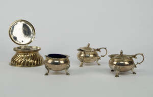 
	
		A Victorian silver inkwell, London c.1893, John Grinsell & Sons, the plain circular...