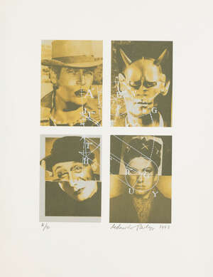 
	
		Sir Eduardo Paolozzi CBE RA,
		Scottish 1924-2005- 
		Untitled, four heads (Paul...