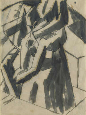 
	
		David Bomberg, 
		British 1890-1957 - 
		 
		The Players, 1919; 
		 
		pen and ink wash...