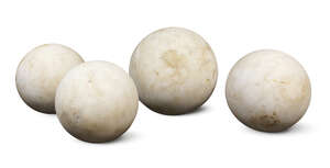 
	
		Four Italian marble spheres, late 20th century, various sizes, the largest - 27cm...